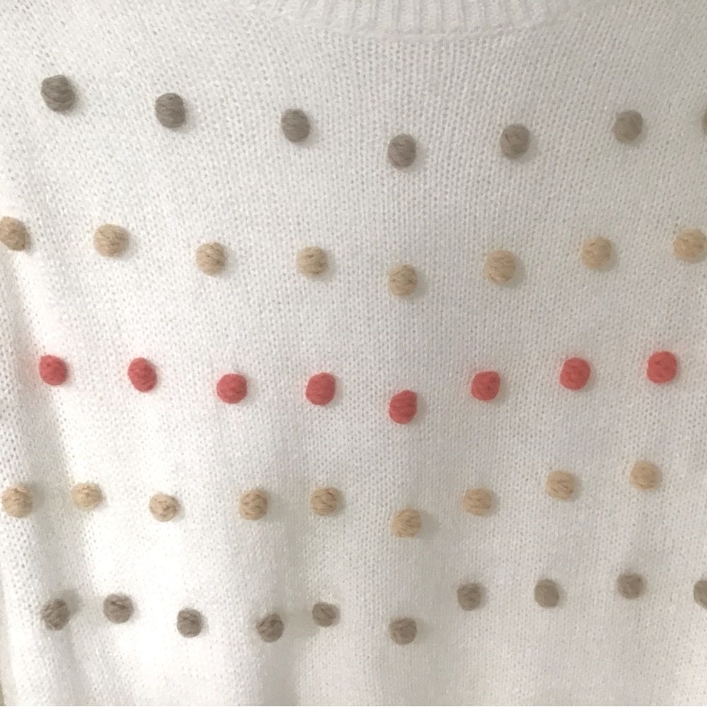 Baevely Women’s Ivory PomPom Sweater - Picture 3 of 5